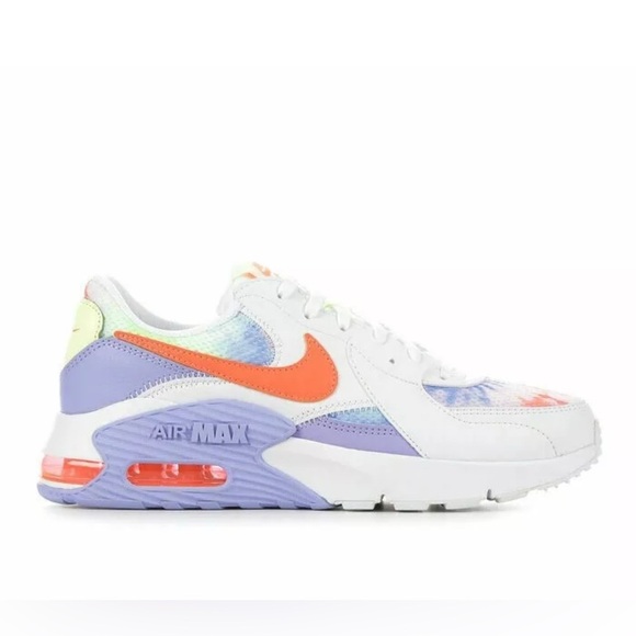 Nike Air Max Excee Bright Tie Dye Purple Orange White Lace Up Sneaker Size 9 - Picture 1 of 8